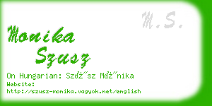 monika szusz business card